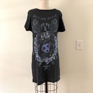 Philipp Plein silk T-shirt dress S black